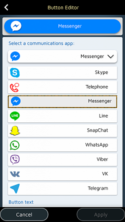 Create dedicated buttons for WhatsApp, Messenger, Line, Skype, ...