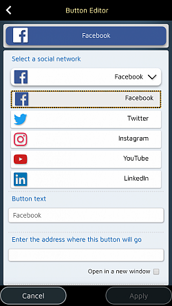 Add special buttons to incite your readers to visit your social page.