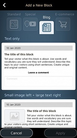 Your blog posts can have a date and your readers can leave comments.